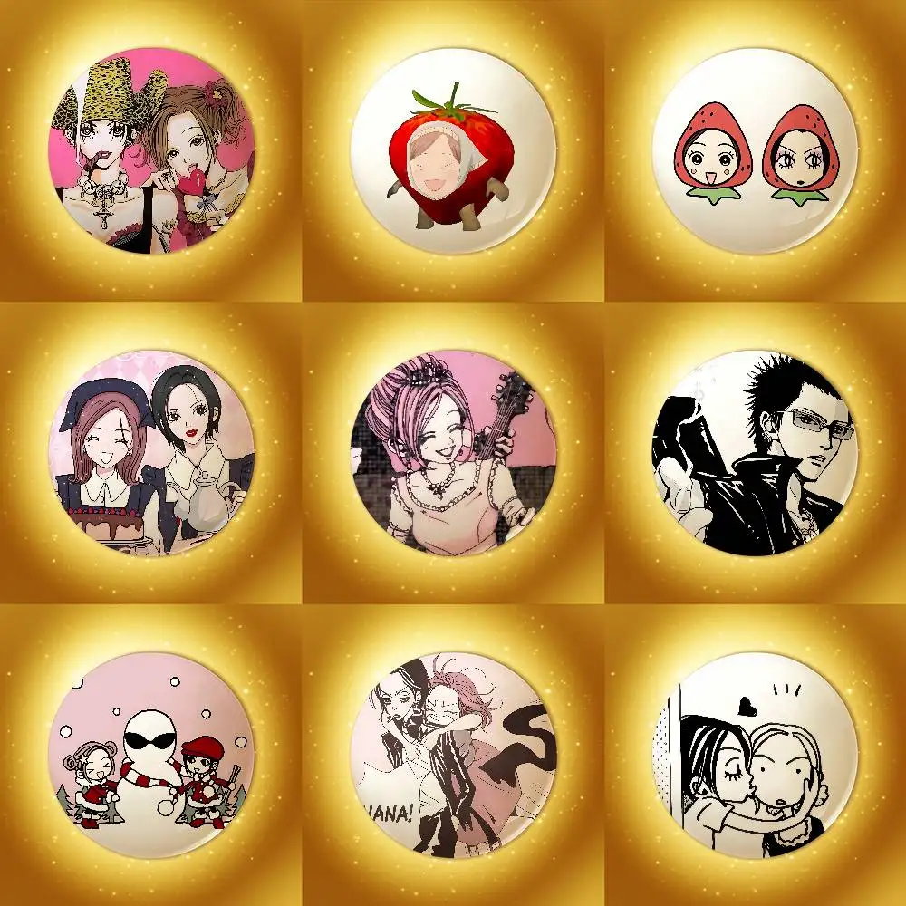 Nana Anime Merchandise - アニメ N-NANA エナメルピン手作りラウンドブローチ L キラー夜神月コスプレバッジバックパックジュエリーギフト