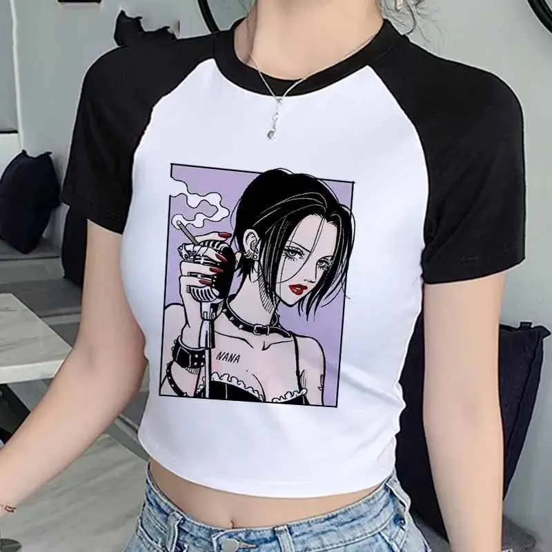 ナナ日本半袖アニメ夏クロップトップ Tシャツカジュアル原宿  - Nana Anime Merchandise のレビューと価格