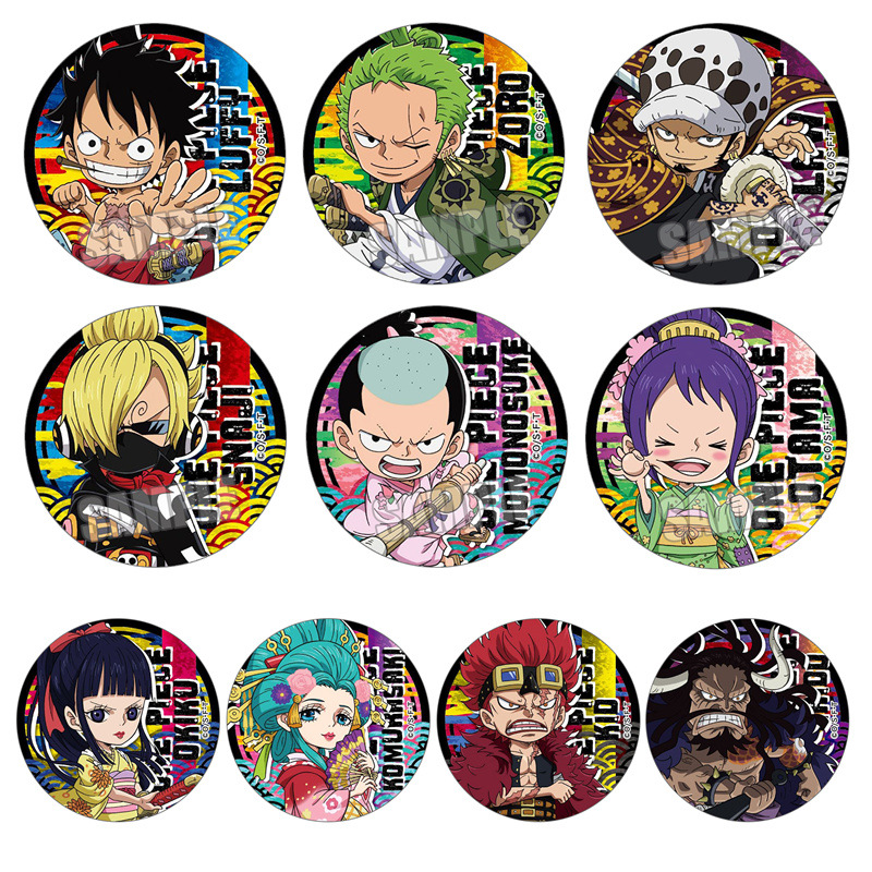 ワンピース Qバージョン アニメバッジ ルフィ トラファルガ - Anime Merchandise For Kids のレビューと価格